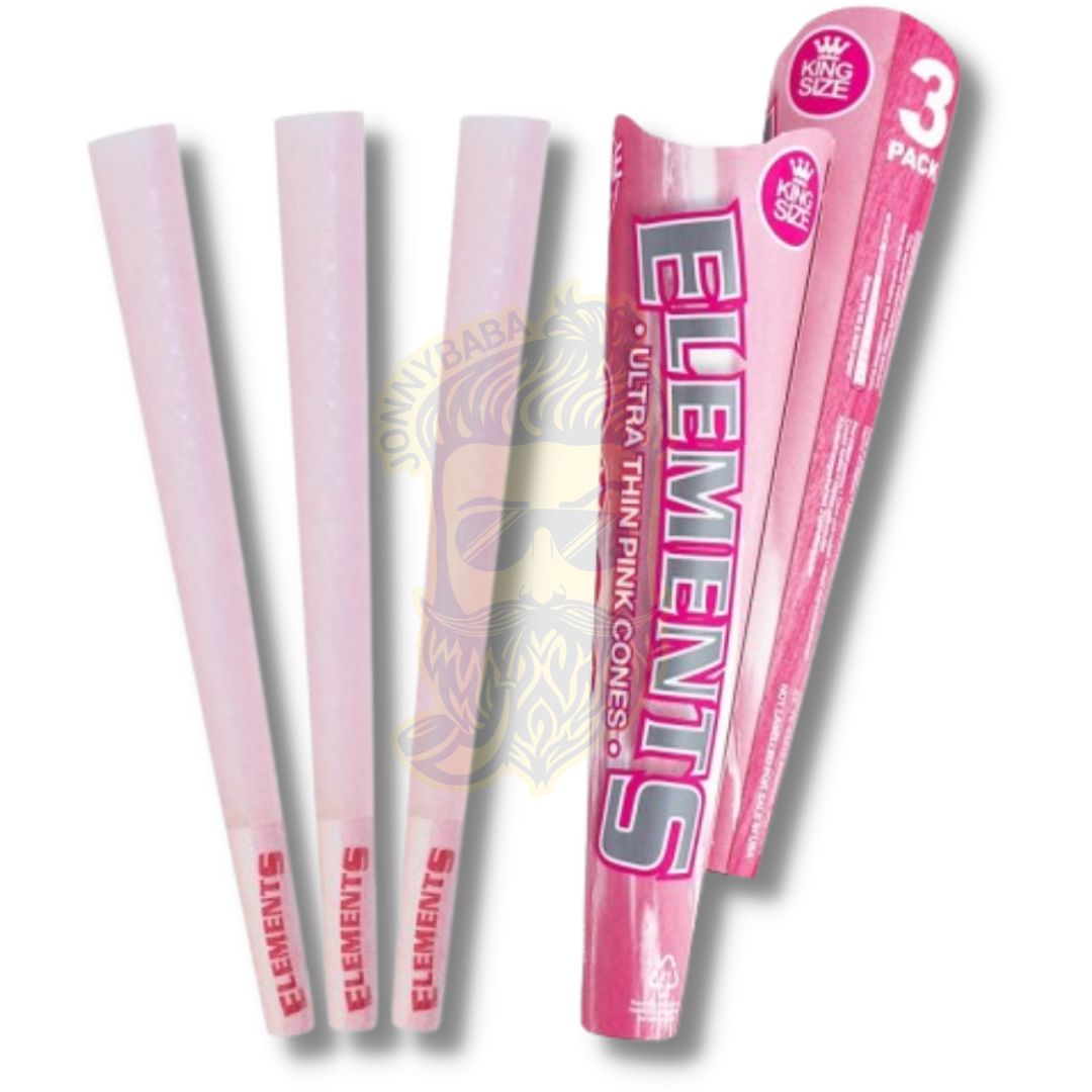 Elements Pink King Size Pre-Rolled Cones - Jonnybaba