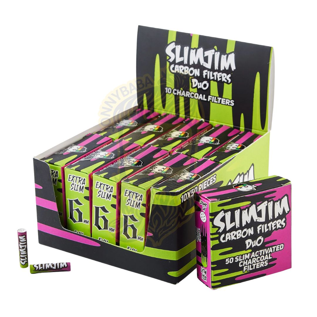 Slimjim Duo Carbon Filters - Pack of 50 - Jonnybaba