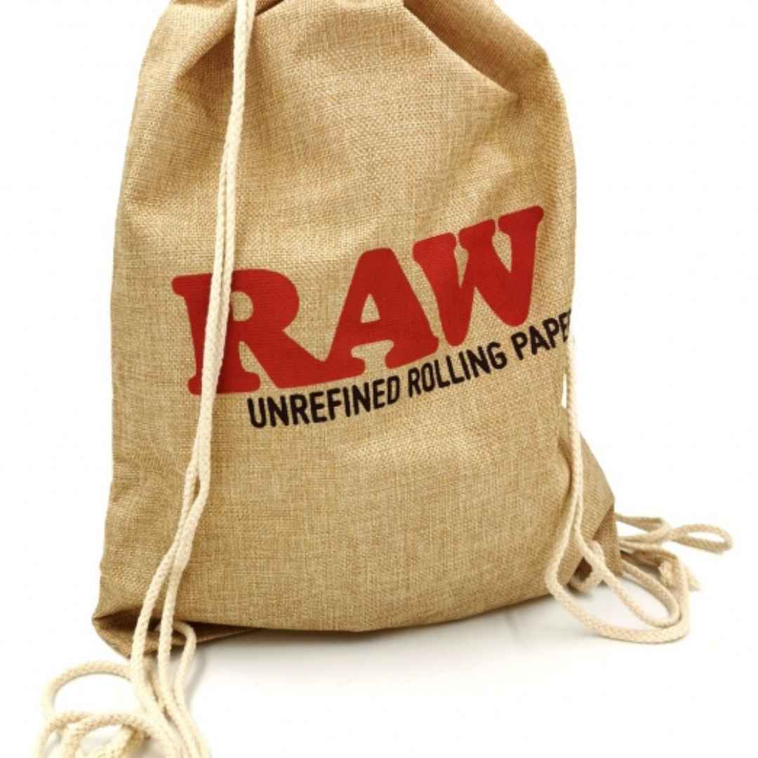 raw black drawstring bag 