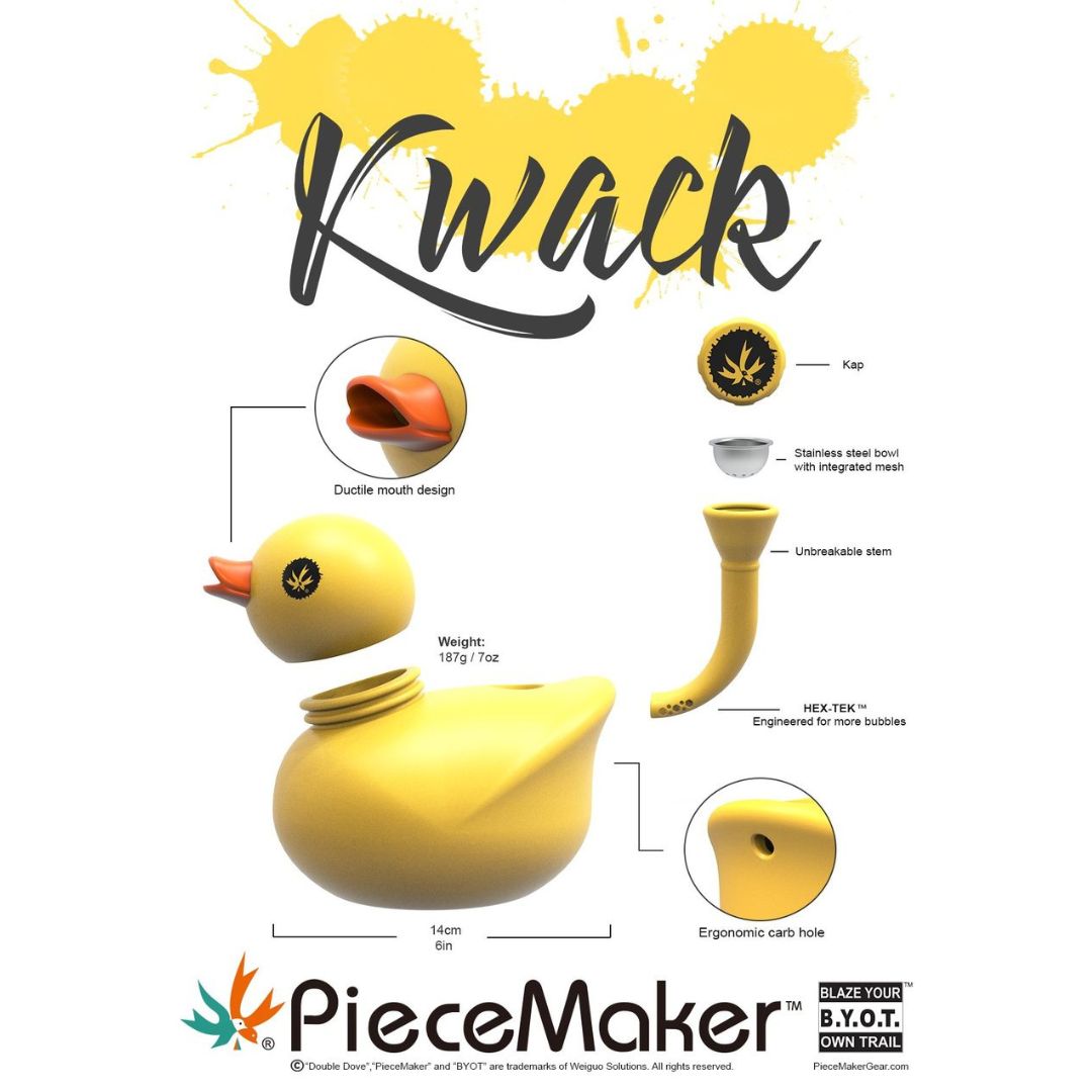 Piecemaker Kwack silicone bong/water pipe