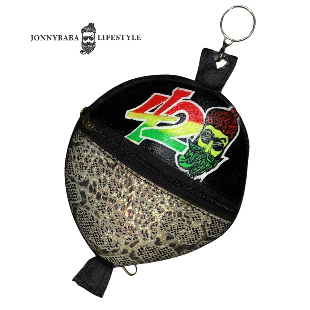 JB 420 hand painted crushing pouch available on Jonnybaba Lifestyle 