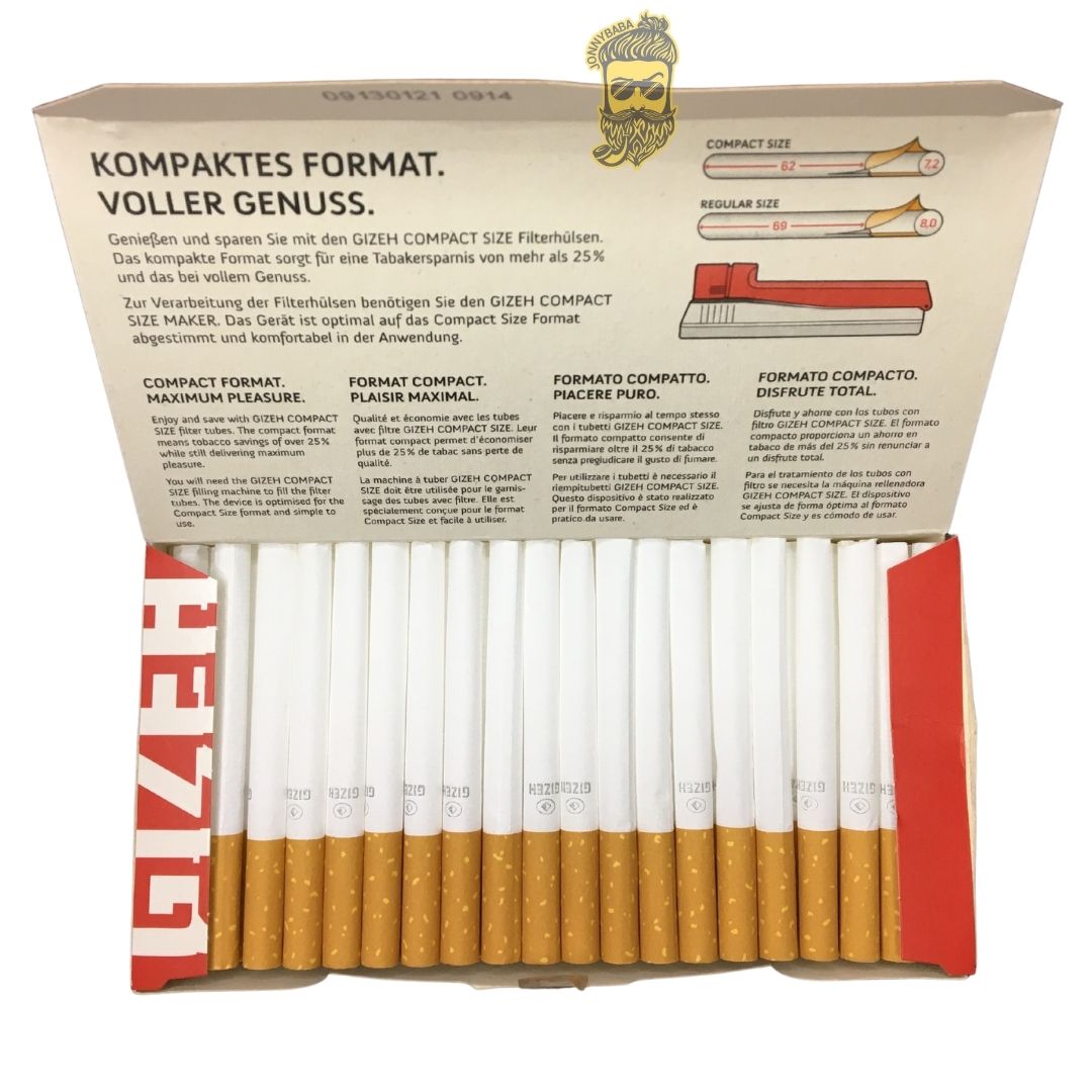 Gizeh cigarette tubes Available on jonnybaba