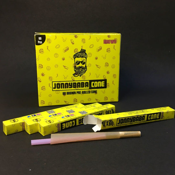 jonnybaba brown pre-rolled cones available now