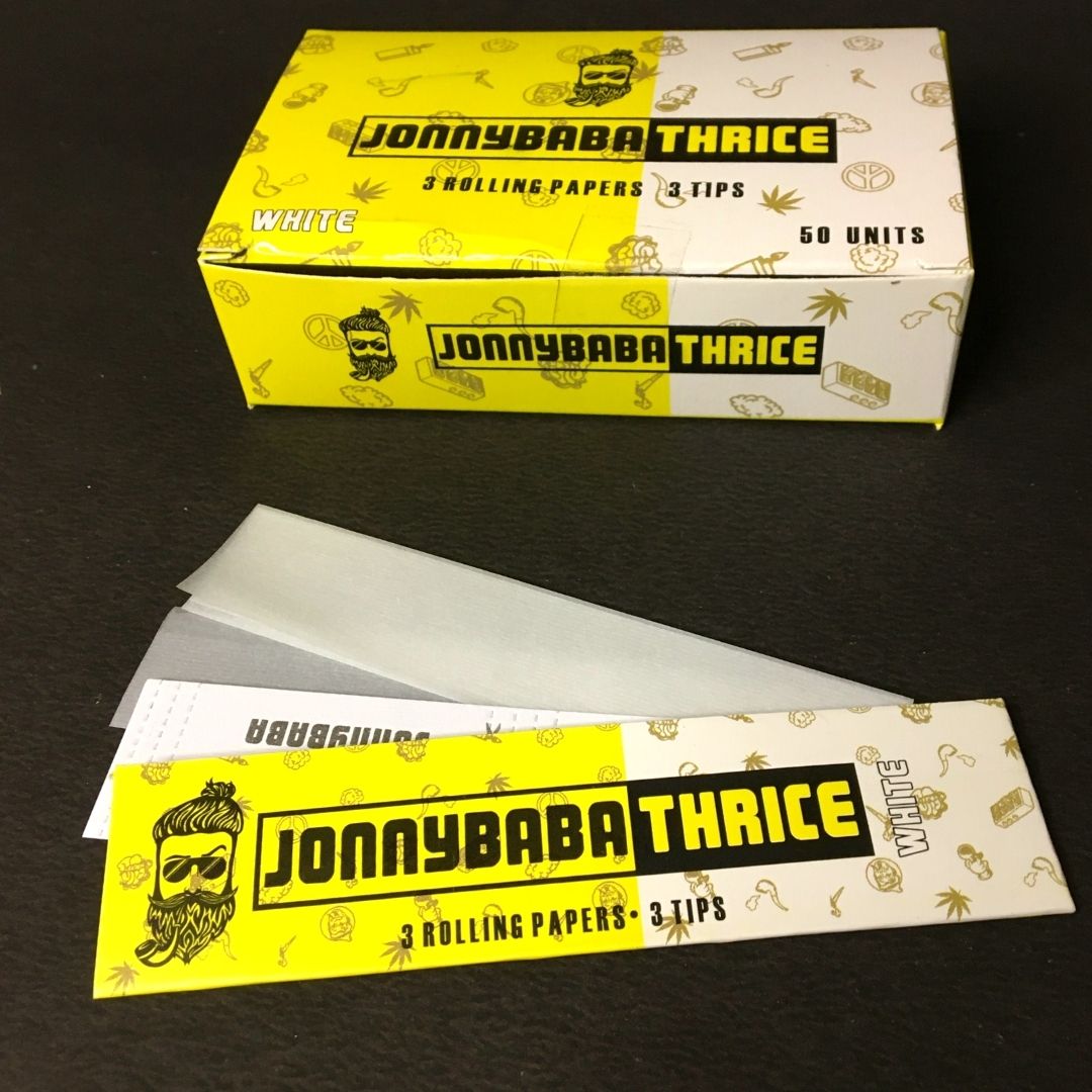 jonnybaba thrice white rolling paper available now