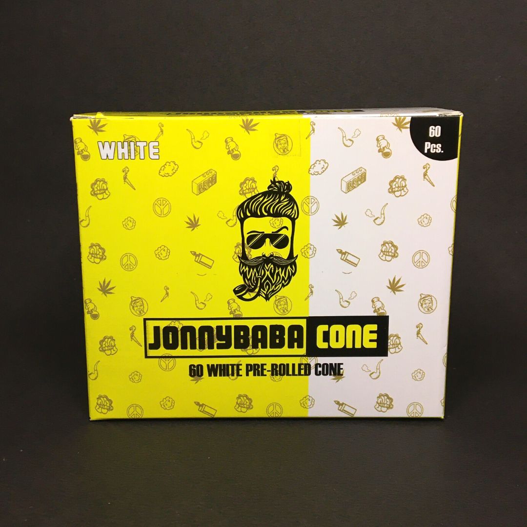 jonnybaba white rice paper  pre-rolled cones available now