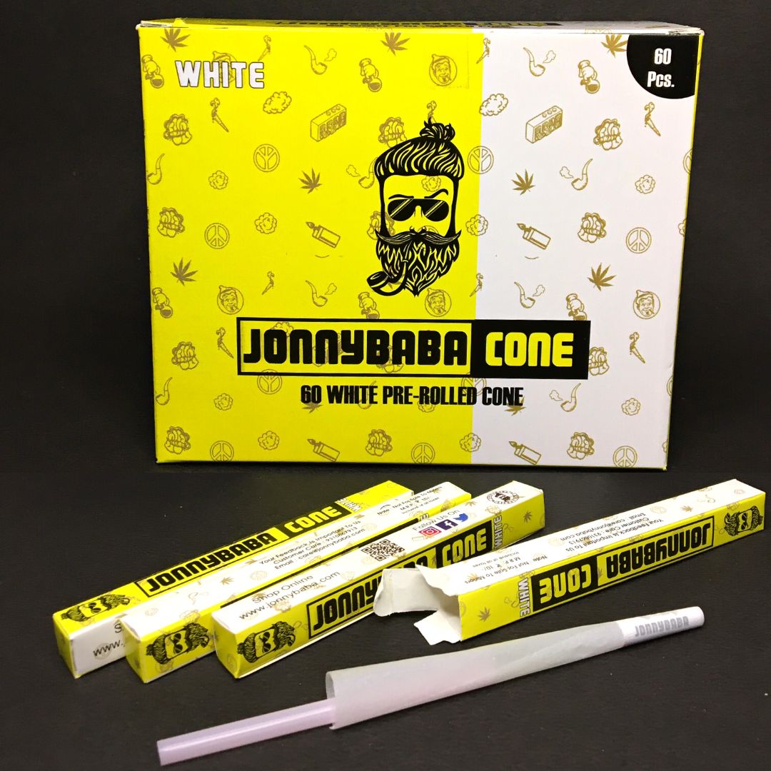 jonnybaba white pre-rolled cones available now