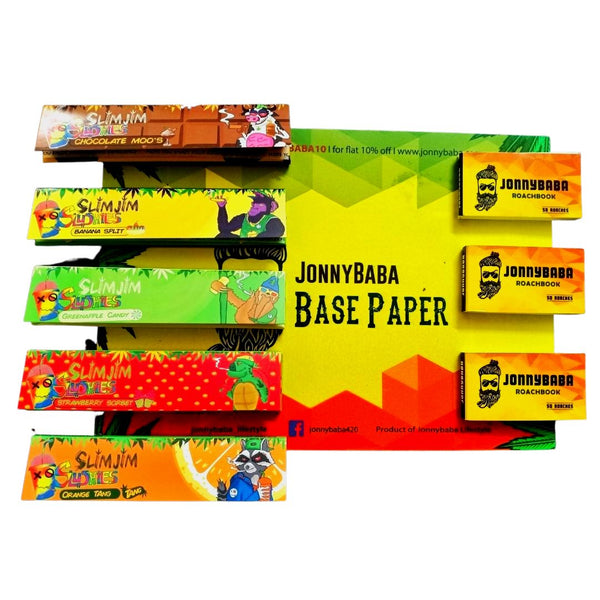 Slimjim flavored rolling paper available on jonnybaba lifestyle
