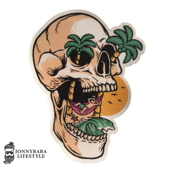 trippy skull sticker jonnybaba lifestyle